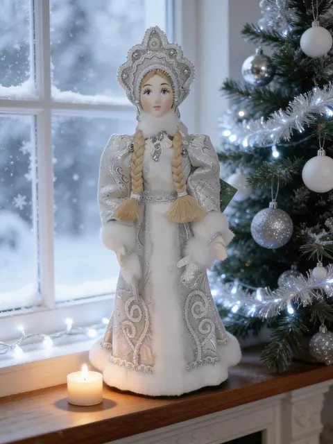 Кукла «Снегурочка», серебряная