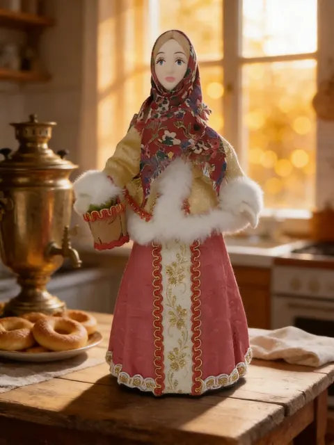 Кукла «Девушка в платке с корзинкой»