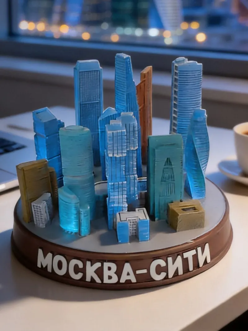 Москва-Сити, миниатюра на подставке