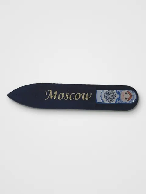 Стеклянная пилка «Moscow» в бархатном чехле