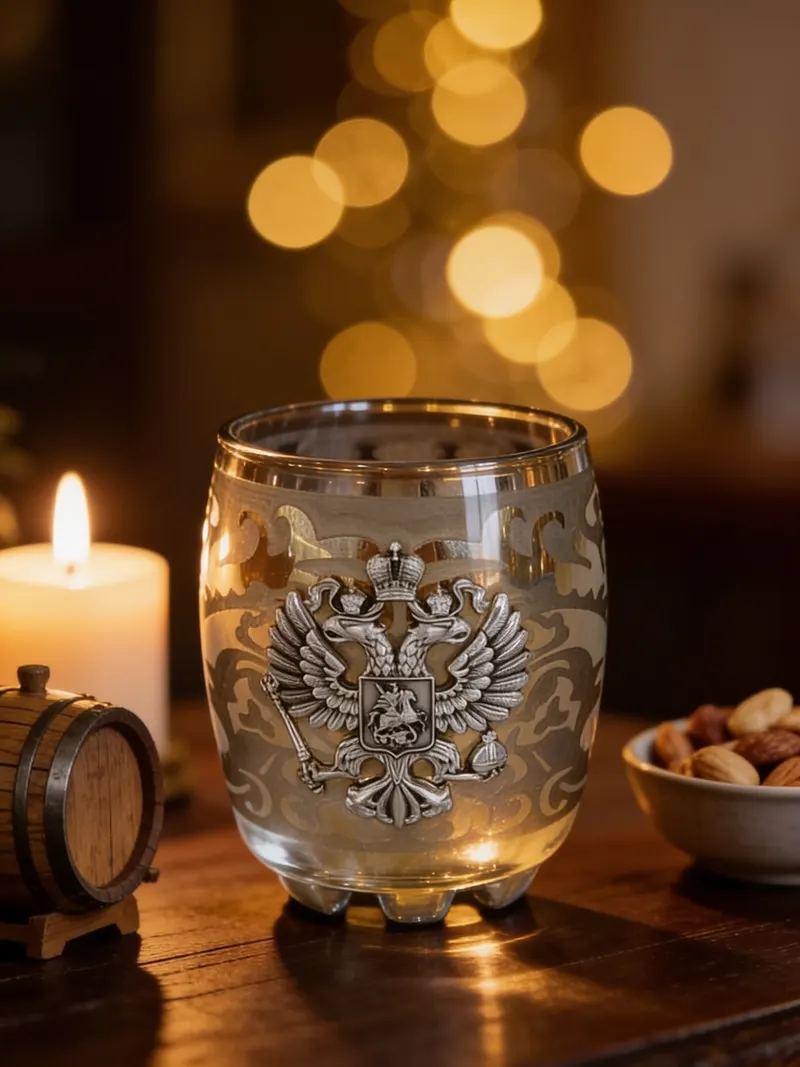Стакан-бочонок с гербом
