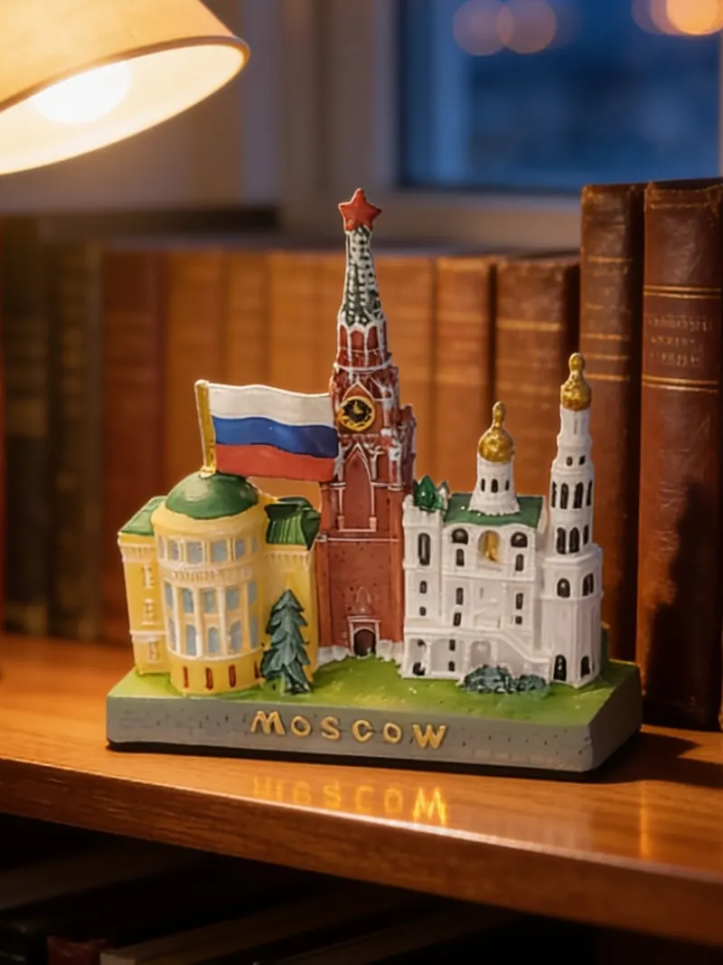 Кремль с флагом, миниатюра на подставке
